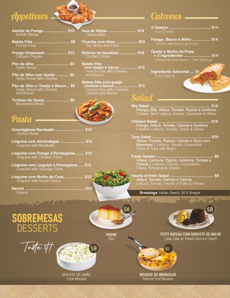 Brazilian Pizza Menu image 4